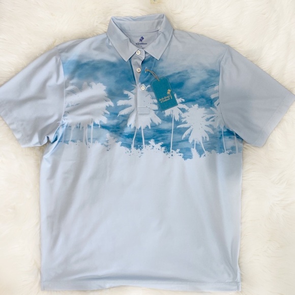 ROUNDTREE & YORKIE TROPICAL SHIRT SIZE LARGE - Picture 1 of 3